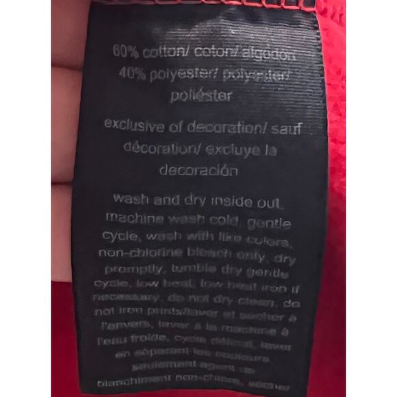 Tommy Hilfiger Logo Hoodie Sweatshirt Dress Size M Red Cozy Streetwear Comfort - Picture 6 of 11